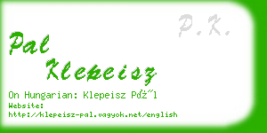 pal klepeisz business card